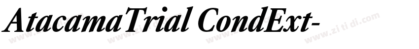 AtacamaTrial CondExt字体转换